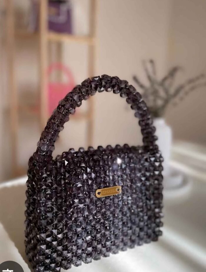 Black Beaded Evening Clutch