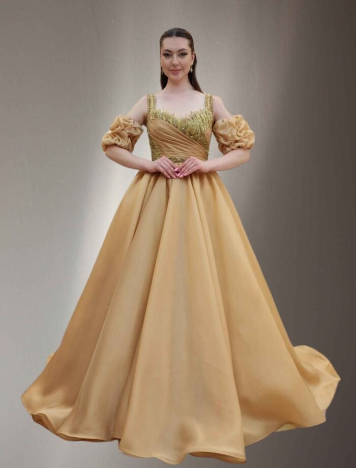 princess-cut dress gold021 - Image 2