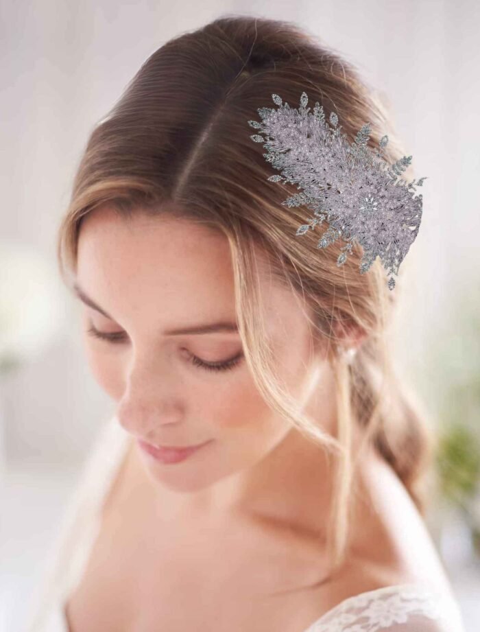 Silver Leaf Bridal Headpiece