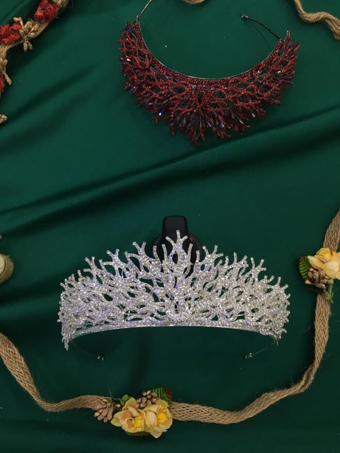 Bridal Crown– Gold & Red